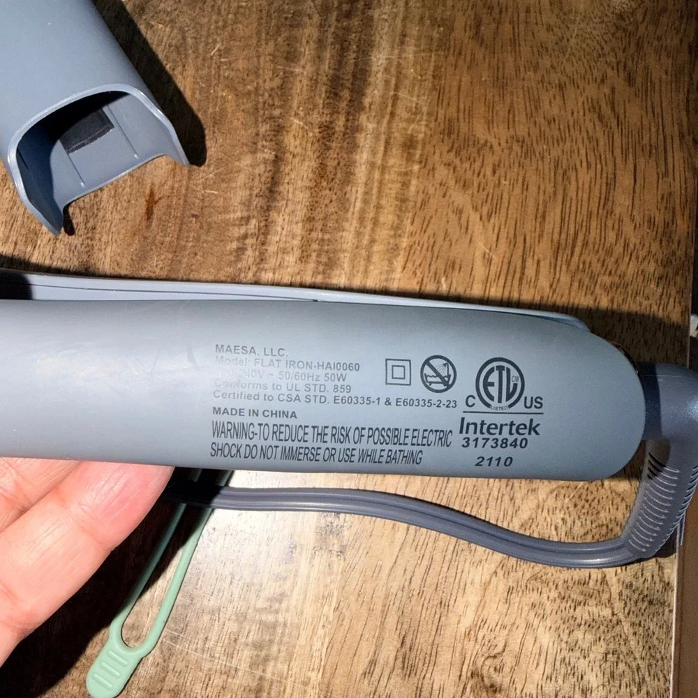 Hairitage Digital Flat Iron Hair Straightener Gray Rose Gold Ceramic Tested Work